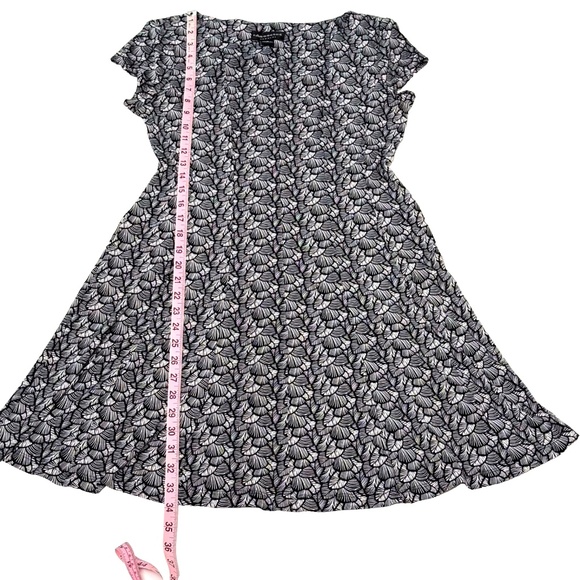 Connected Apparel Black & White Palm Leaf Midi Dress – Size 6 🌴🖤🤍 - Picture 9 of 12